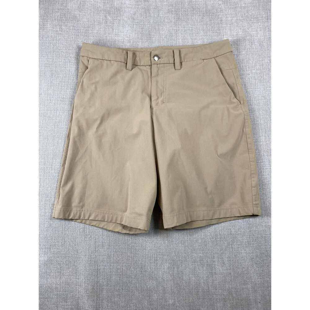 Lululemon Shorts Mens 35 Beige Stretch Tech Chino 10" Inseam Golf Gym Casual